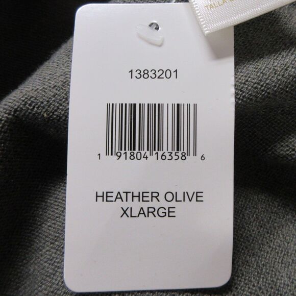 MATTY M Boyfriend Open Front Knit Cardigan Sweater Sz XL Heather Olive Green NWT - Picture 3 of 6